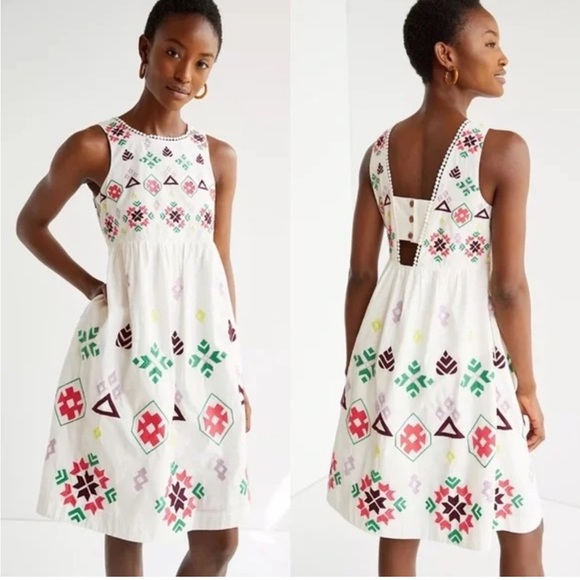 Anthropologie | Dresses | Anthropologie Dolly Embroidered Ric Rac Sun ...